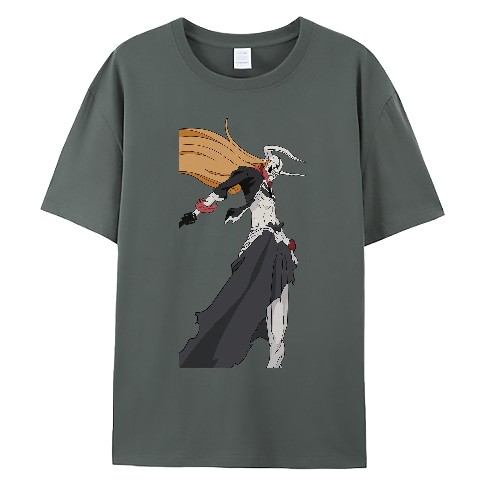 （画像用） ブリーチ 黒崎一護（くろさき いちご）BLEACH Kurosaki Ichigo 綿100％ メンズ半袖Tシャツ｜肌触りやわらか＆通気性